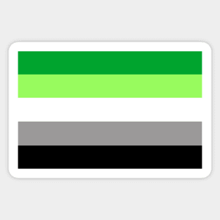 Aromantic Pride Flag (White-Stripe Variant) Sticker